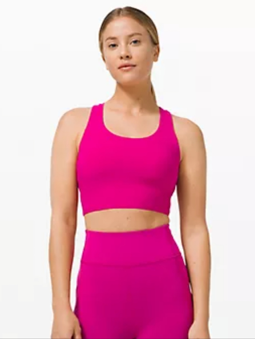 Lululemon Stash It Racerback Sports Bra Excellent Sz 4 Raspberry